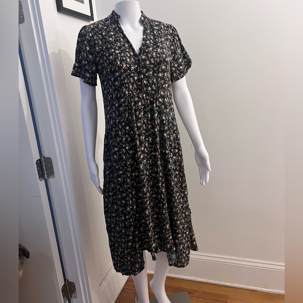 Floral Black Dress